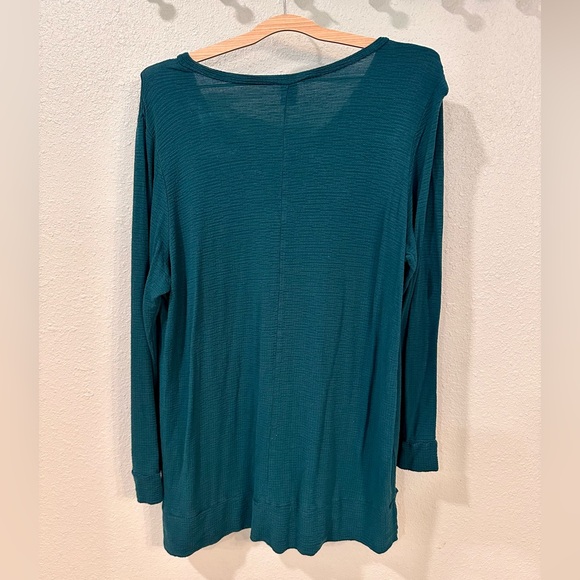 Adrianna Papell teal v-neck‎ tunic - Picture 2 of 5